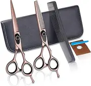 Hair Cutting Scissors Set 6.0 inch Rose Gold Hairdressing Scissors Hair Cutting Scissors, Flat Shears, thinning Scissors, Bangs Scissors, Hairdressing Scissors Set