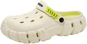 [FLIOZY] Mens Clogs - Eva House Slippers for Garden, Beach Comfortable Breathable Shoes with Non-Slip Sole Lightweight, Slip-On Design Sliper, Fluorescent, 7-8