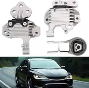 Engine Motor and Transmission Bracket kit Fit for Jeep Cherokee 2.4L 2014-2019/ Fit for Chrysler 200 2015-2017, Auto Motor & Trans Mount Set # 68418876AB /68157441AD /68192831AF, 3378/ 3380/ 3308