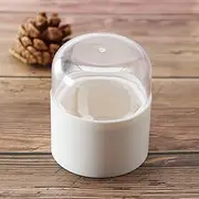 Makeup Sponge Blender Holder Travel Carrying Case Sponge Drying Rack Stand Holder Egg Powder Puff Drying Shelf Cute NO SPONGE INCLUDED (White with lid)