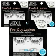 Ardell Pre-Cut Lashes Wispies Black Trendy Rounded Lash Style 3 PACK