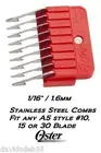 OSTER STAINLESS STEEL Blade GUIDE 1.6mm COMB*Fit A5,A6,Wahl KM10 KM2 KM5 Clipper