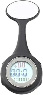 [ANDRESLAD] Nurse Watch Calculator Watch Digital for Men for Women Clip on Watch Fob for Nurses Lanyard Watch Hollow Gear Pocket Watch Dice Watch for Black