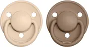 BIBS Of Lux Natural size 1: 0+ months pacifier Vanilla / Dark Oak 2 pieces