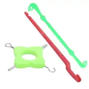 Green Fishing Bait Needle Hook Knot Puller Knot Tying Tool Set Fishing Bait MU