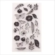 Vintage Basic PVC Transparent Stamp DIY Flower Leaf Stamps for Scrapbooking Stationery Scrapbooking Standard Stamp Kids Gift