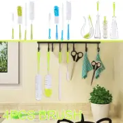 4x Bottle Cleaning Brush Set MultipurposeBottle Brushes For HandleBottle R9O7