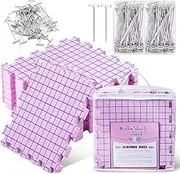 CESUSME Blocking Mats for Knitting, Crochet Blocking Boards for Crochet Projects, Extra Thick Blocking Mat Boards for Crochet Projects with 150 T-pins and Storage Bag for Knitting Crochet Projects
