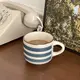 日式陶瓷咖啡杯小花花馬克杯創意裝飾小眾復古家用辦公室水杯茶杯