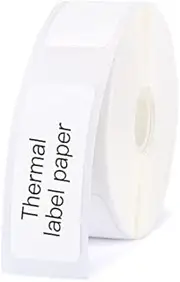 NiiMbot Thermal Label Paper Waterproof Oilproof Label Paper for D11 Portable Thermal Label Printer (White 12 * 30mm 210pcs)