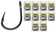 10 Boxes of Mustad 10827NPBLN Hoodlum 4xStrong Chemically Sharpened Fishing Hook