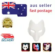 2Pc HALLOWEEN FOX MASK Unpainted Mask White Blank Face Mask For Masquerade Party