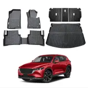 Floor Mat Boot Liner Back Seat Protector for Mazda CX5 CX-5 2022-2024 Cargo Trunk Kick Mats Cover