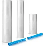 Maitys 3 Pack Industrial Mini Clear Plastic Stretch Wrap Film Different Size 80 Gauge Stretch Film Roll Moving Shipping Wrapping Plastic Roll Film up to 500% Stretch with 2 Handles for Pallet Packing