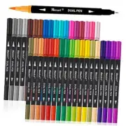 Dual Markers Brush Pens, 36 Fine Point Art Marker, Double Tip Colored Pen for