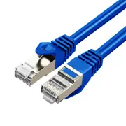 Cruxtec 20m Cat7 RJ45 10GbE SF/FTP Triple Shielding Ethernet Network Cable Blue