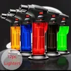 12 Pcs Blow Torch Jet Lighter Kitchen Tobacco Safety Lock Refillable AU STOCKS