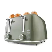 4 Slice Retro Toaster - Green