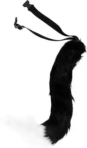 PRETYZOOM Faux Fox Fur Tail Bunny Adult Costume Black Decorations Halloween Ornaments Faux Costume Tail Faux Fur Fox Tail Keychain Fox Costume Tail Fake Tail Cosplay Tail Costume Dark Grey