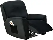 LESANGBAIHUODIAN 4 Pcs/Set Plush Velvet Recliner Sofa Cover Fit for Living Room Relax Armchair Slipcover Reclining Chair Cover for Lazy Boy Sofa (Color : Color 3)