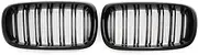 Racing Grille Compatible For BMW F15 F16 X5 X6 F85 F86 2014-2018 Front Bumper Kidney Grills Glossy Black Auto Double Slat Grill
