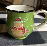 Temp-tations by Tara Winter Whimsy 16 oz Coffee Cup Mug Gingerbread Man