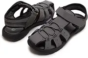 [Skysole] Boys Water Shoes, Rugged Closed Toe Back Strap Amphibian Sandals for Beach, Hiking & Outdoor Sports - Patterned/Solid