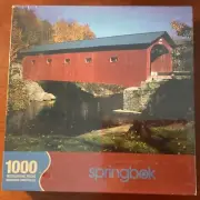 Jigsaw Puzzle Covered Bridge 1000 Piece Springbok 1000 Pieces Point Couvert