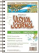 Strathmore 460-39 300 Series Visual Bristol Journal, 9"x12" Smooth, Wire Bound, 28 Sheets White
