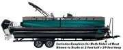Teal Geometric Shapes Abstract Graphic Kit Decal Fishing Boat Wrap Pontoon Vinyl