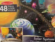 Melissa & Doug Solar System Floor Puzzle Educational 3ft X 2ft 48 Pieces New
