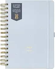 Busy B Mid Year 17 Month Busy Life Planner August 2024 - December 2025. Cloud Blue A5 Week to View Academic Planner with Dual Schedules, Pocket and Shopping Lists. FSC® Certified