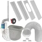 Portable AC Window Vent Kit with 5.9" Exhaust Hose, Adjustable Window Sliding AC