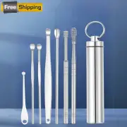 7pcs Stainless Steel Ear Wax Cleaner Tool Set with Storage Box – Portable & Dura