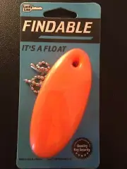 Lucky Line 92401 Soft SAFETY ORANGE Key Float + Ball Chain Findable Unsinkable