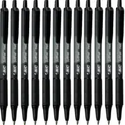 BIC Softfeel Retractable Ballpoint Pen Medium Soft Feel (Black) [Box 12]