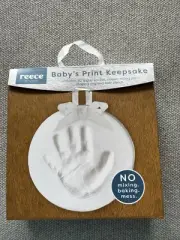 Baby Handprint Footprint Clay Keepsake Kit with Frame and Ribbon Gift
