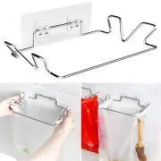 Stainless-Steel Rack Kitchen Bag Holder Hanger Cupboard Rubbish Bin 18x13x4cm