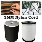 Braided Nylon Cord 3mm Roman Blind String Strong Pull Rope DIY 1-50 Meters