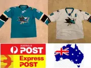 Ice Hockey San Jose Sharks jersey, #88 Burns or #19 Thornton, AU stock