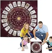 Altar Cloth - Square Table Napkin Divination Supplies | Flannel Board Game Mat Metaphysical Horoscope Card Pad for Divination, Astrology & Oracles