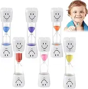 Set of 6 hourglass teeth brushing children's smiley toothbrush hourglass toothbrush timer cleaning assistant hourglass 3 minutes ensures children brush their teeth in a scientifically appropriate time