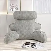 New All Season Reading Pillow Office Sofa Bedside Back Cushion for Office Relief Bed Support Pain Cushions Backrest Lumbar Chair(Gray,70x30x40cm)