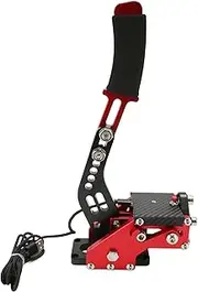 USB Handbrake 64 Bit 2 in 1 Sim Racing Game Handbrake for ONE for Series S X PC, 64 Bit USB PC Handbrake, for G920, (Red)