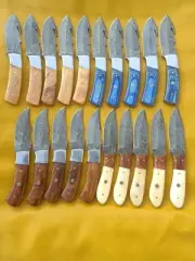 CUSTOM HAND MADE DAMASCUS STEEL FIXED BLADE SKINER KNIFE MIX(lot of 20)8.00"