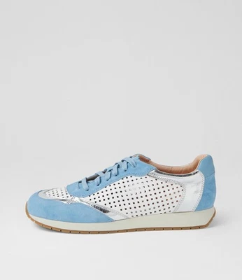 New Django & Juliette Parlicon Denim White Multi Sneakers Womens Shoes Casual