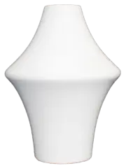 10in Kylix Ceramic Vase Amphora Diamond Urn Clay Pottery Porcelain White Small