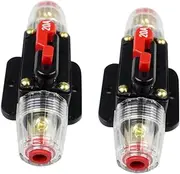 CHILDWEET 2pcs Resettable Circuit Breaker Electric 20 Amp Circuit Breaker 20 Amp Breaker The Breaker Automatic Auto Circuit Breaker Reset Fuse Holders Inverter Rv Security Car