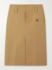 [Bottega Veneta] Bottega Veneta - Cotton-canvas Skirt - Light brown - IT34 IT 34 Brown