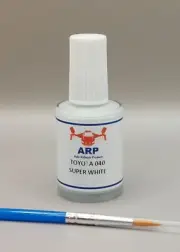 For Toyota Paint Code 040 SUPER WHITE Touch up Paint + Fine Tip Brush: